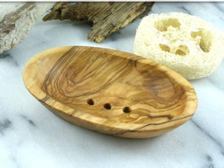 Olive Wood Soap Dish small